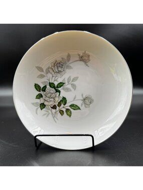Vintage Sone China Japan 1873 Floral Platinum Trim Soup Bowl Collectible